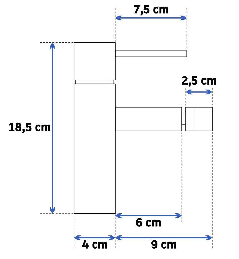 Смеситель для биде Rea Tess Black, REA-B5006