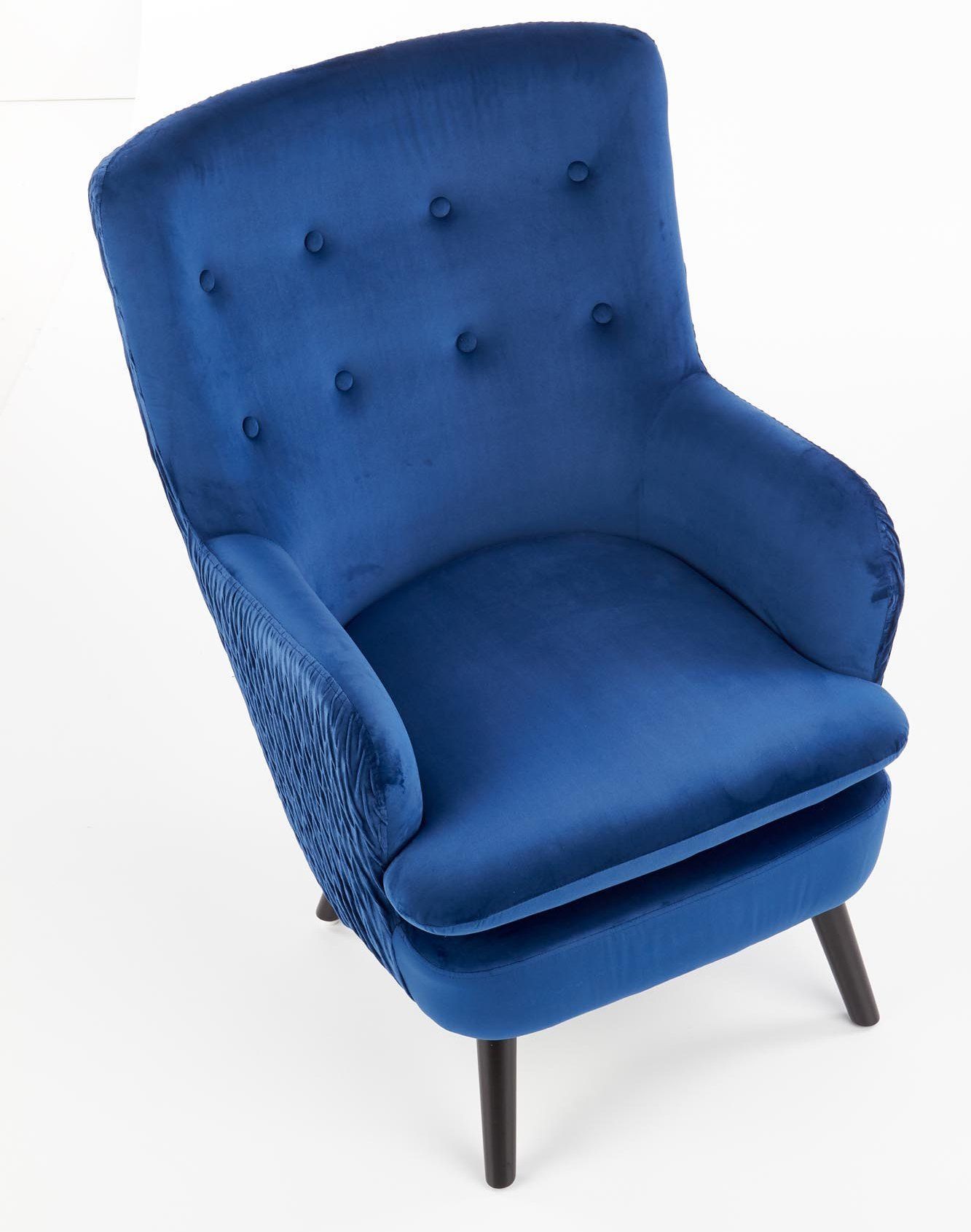 Кресло Halmar Ravel темно-синий/черный, V-CH-RAVEL-FOT-GRANATOWY