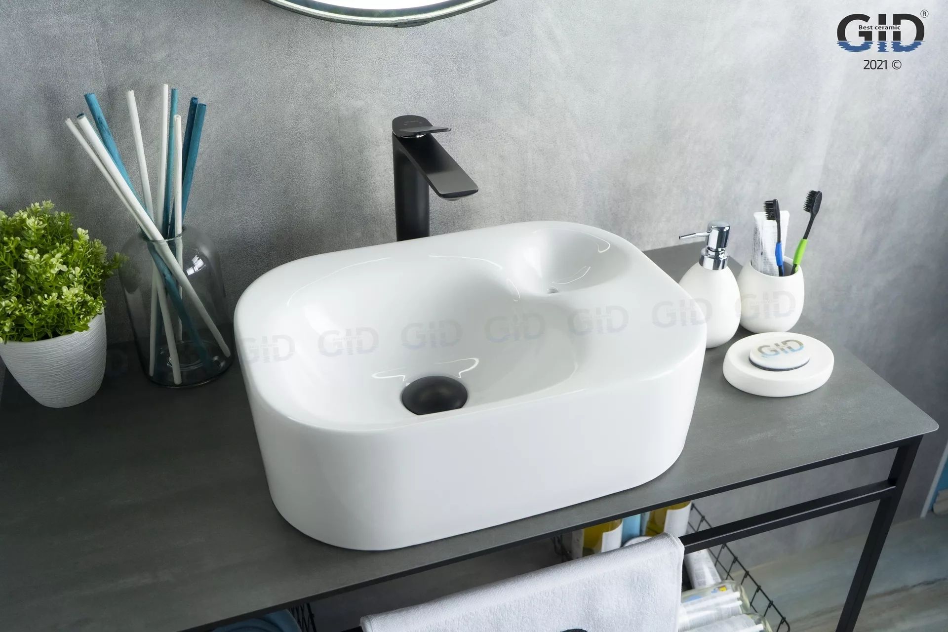 Умывальник Gid N9266 47x34, 51173