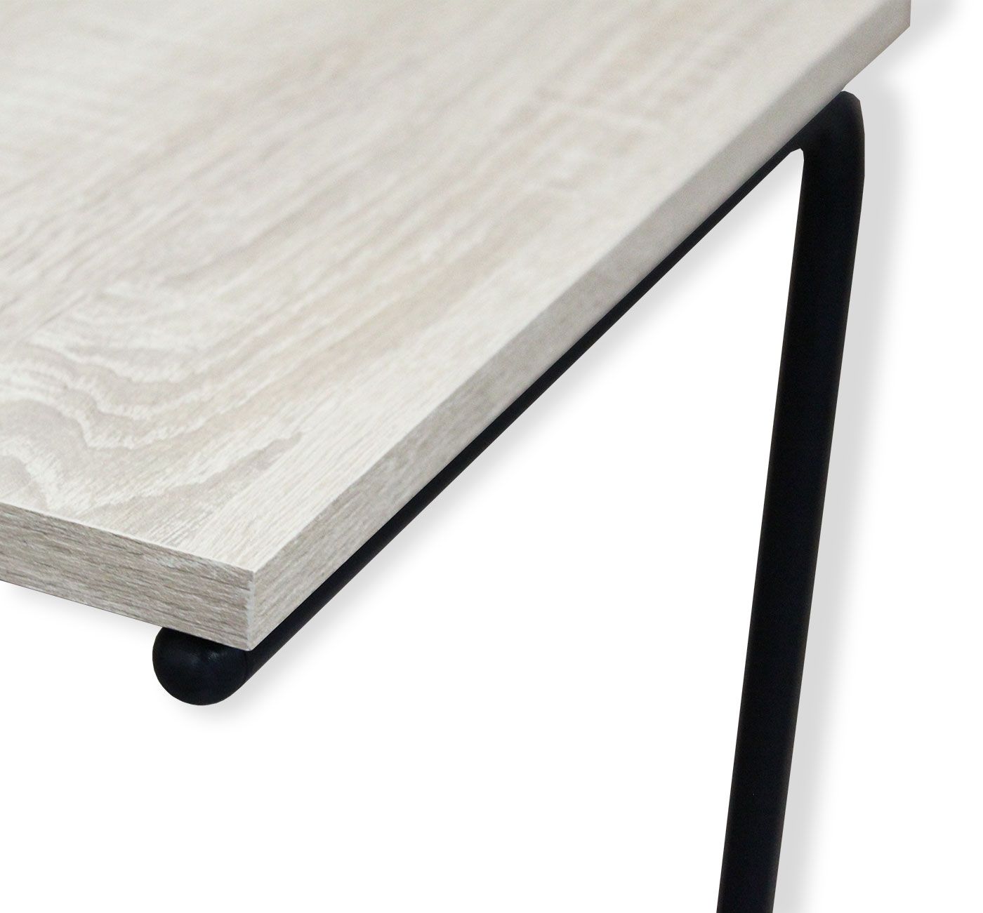 Столик журнальный Sheffilton SHT-CT9 дуб беленый/черный муар, 190212