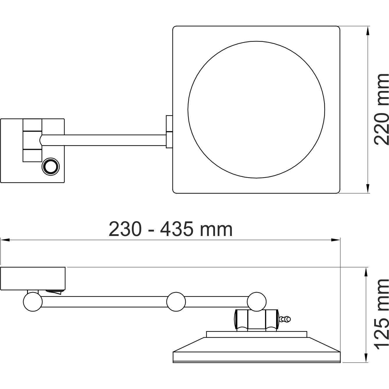 Зеркало c LED-подсветкой, 3-х кратным увеличением WasserKRAFT, K-1008