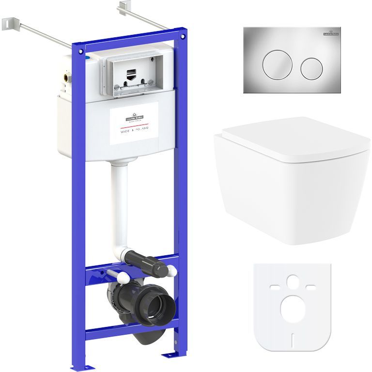 Комплект инсталляции и унитаза 6 в 1 Lavinia Boho Relfix Aveo Rimless, 77050210