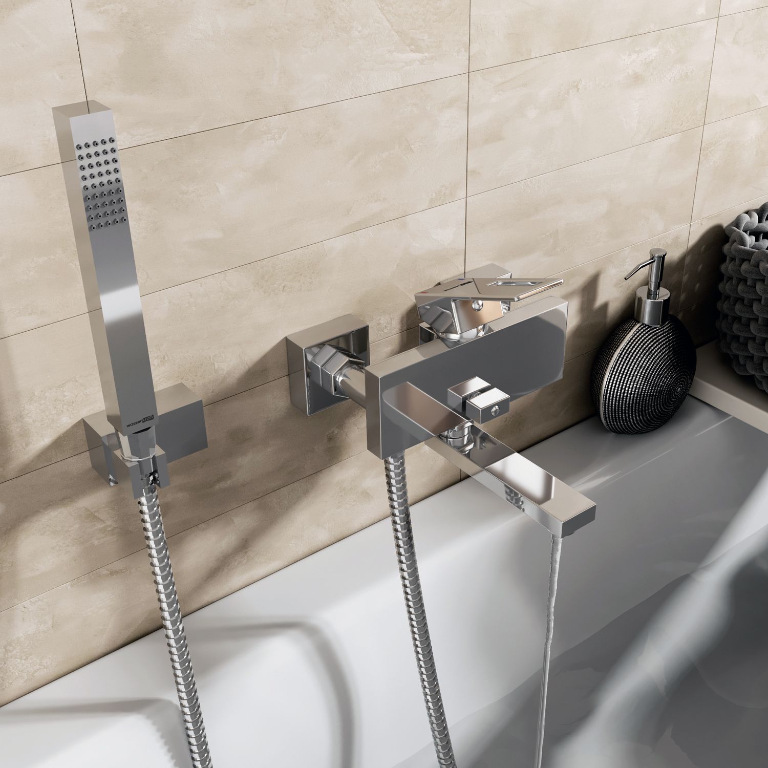 Смеситель для ванны с коротким изливом WasserKRAFT Alme, 1501