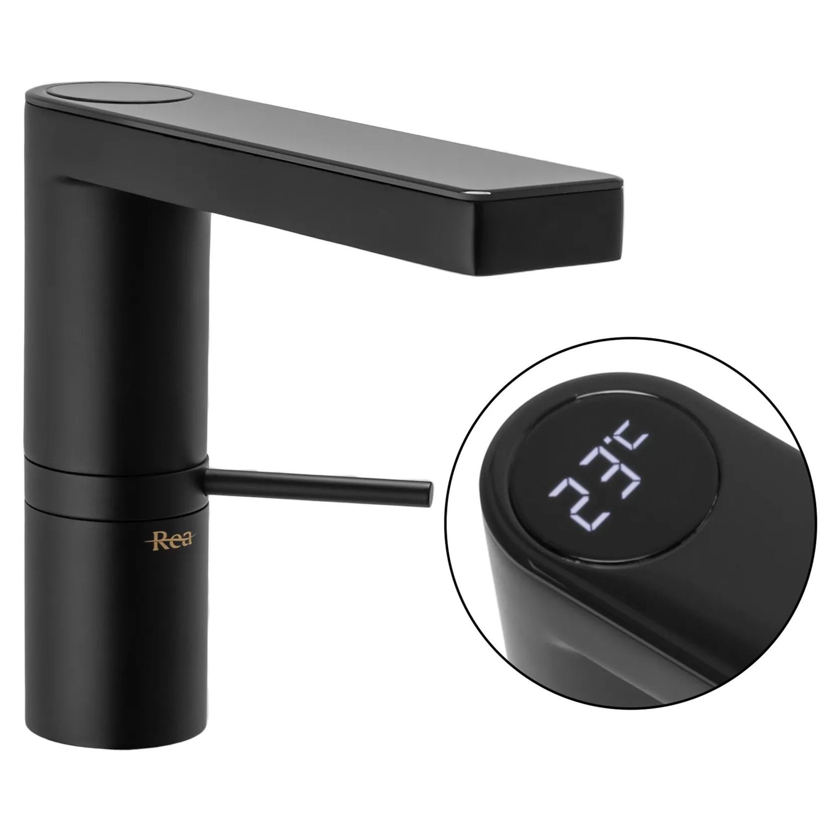 Смеситель для умывальника Rea Amar LCD Black, REA-B2065