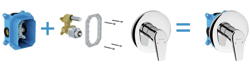 Смеситель скрытого монтажа без переключателя Ravak Neo NO 066.00, X070044