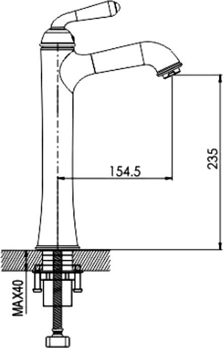 Высокий смеситель для раковины Rose, R0211Q