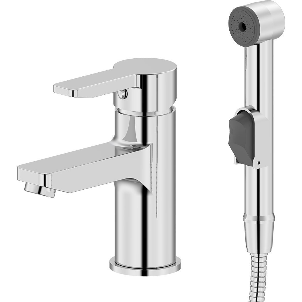Смеситель для умывальника с гигиеническим душем, Iddis Sena, SENSB00i08