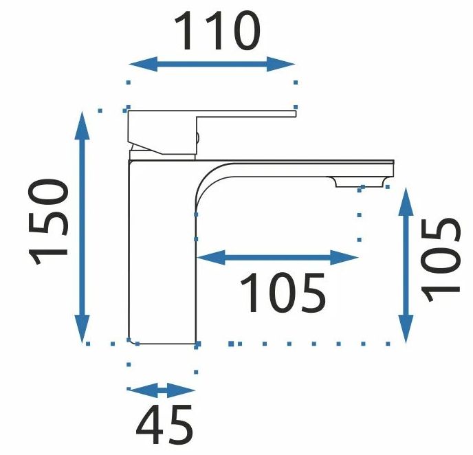 Смеситель для умывальника Rea Soul Gold, REA-B9999