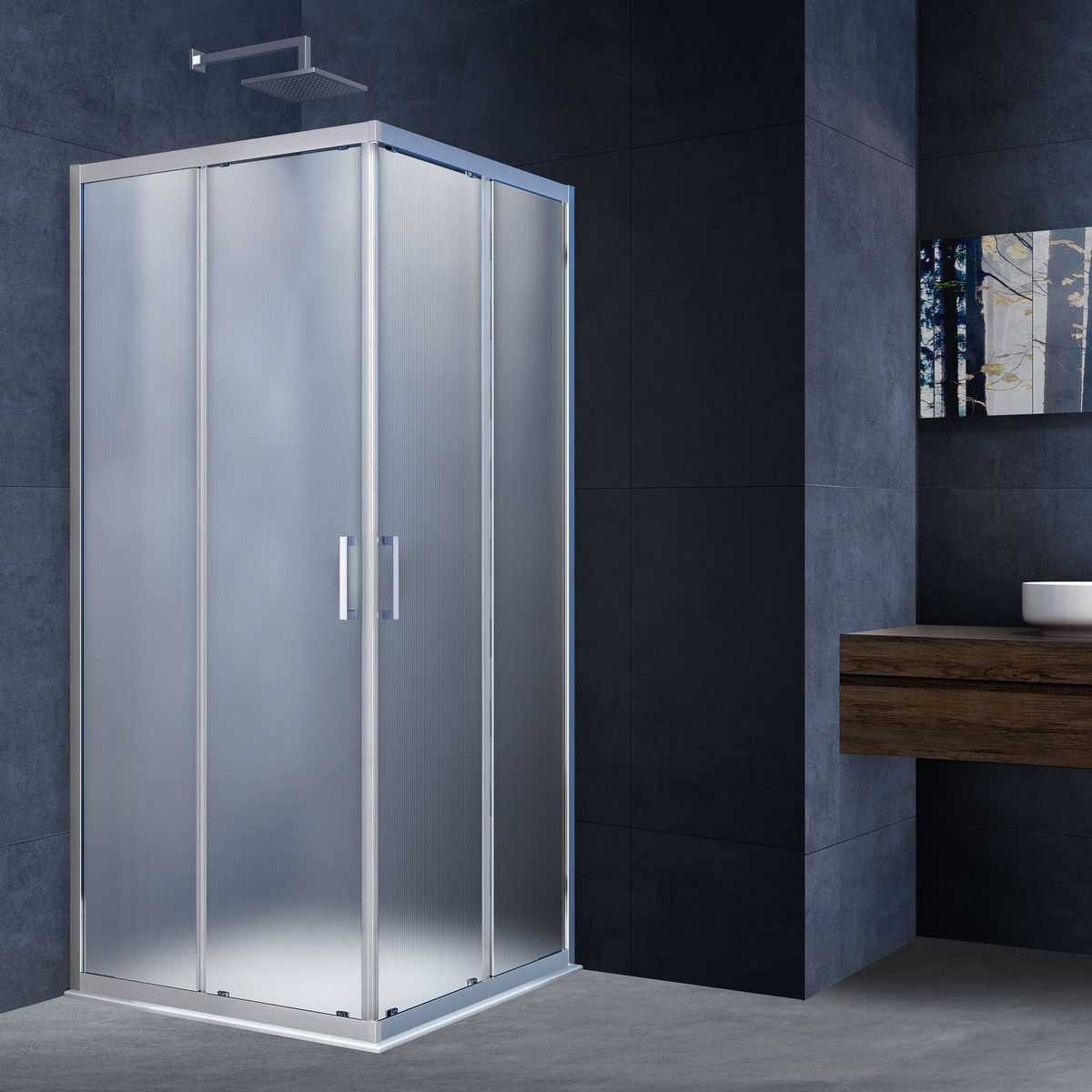 Душевой уголок Vincea Alpha 90x90, VSS-3AL900MT