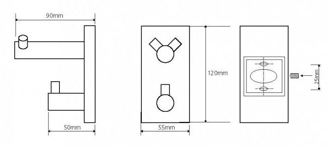Двойной крючок высокий Bemeta Beta, 132405222