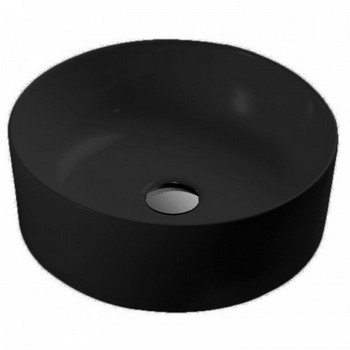 Умывальник накладной Esbano Ronda черный матовый 43x43