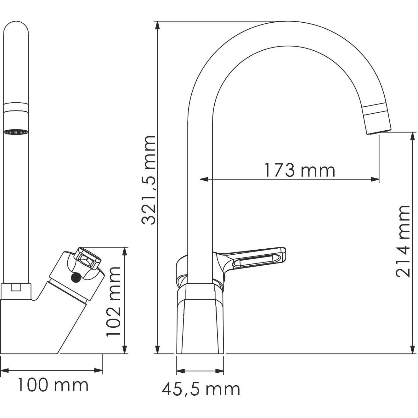 Смеситель для кухни WasserKRAFT Ruhr, 24407
