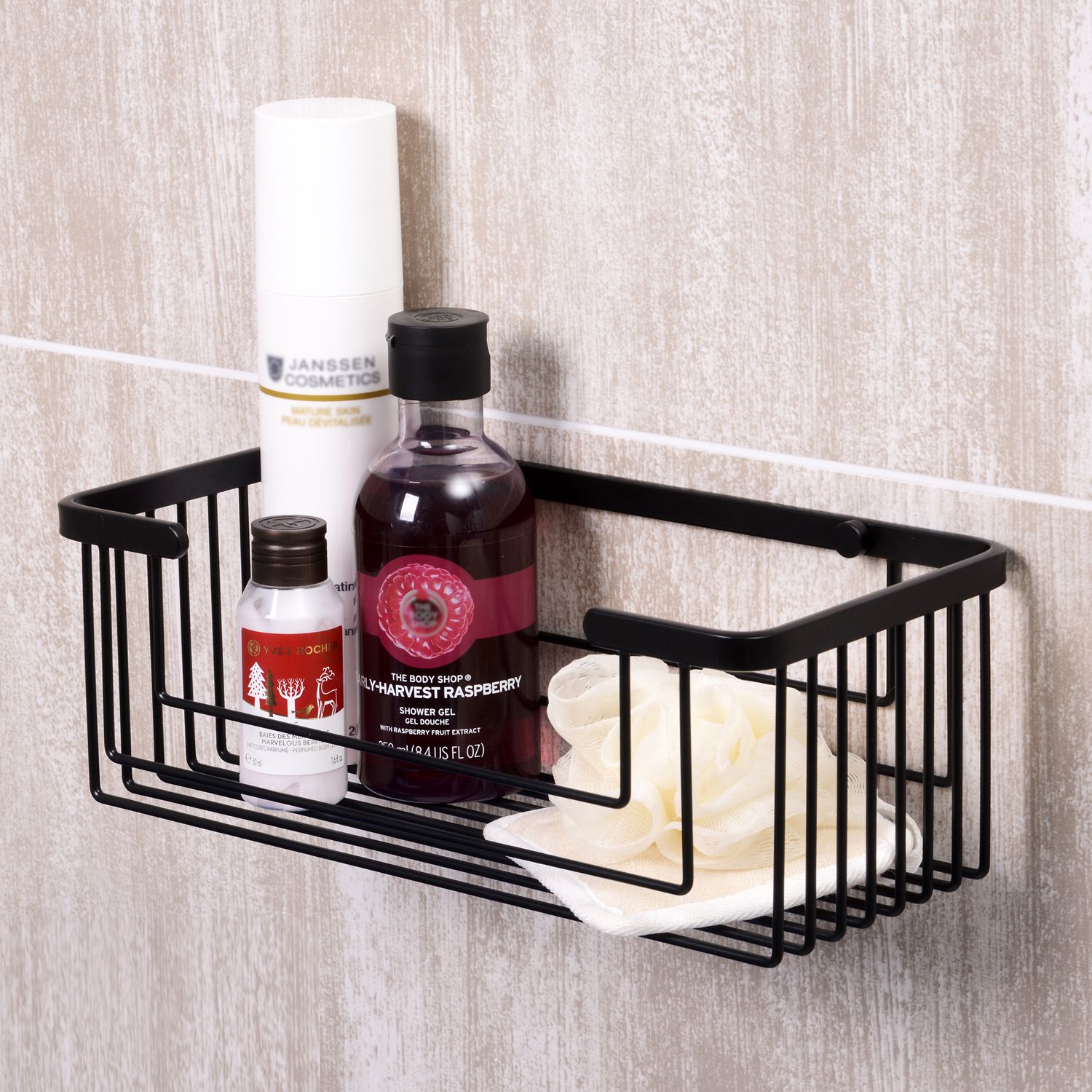 Полка металлическая прямая WasserKRAFT Elbe, K-711BLACK