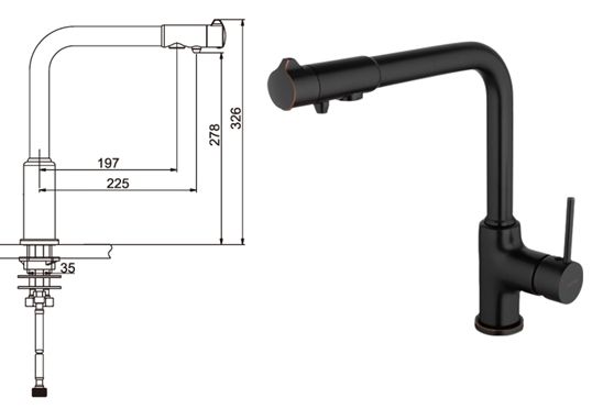 Смеситель для кухни под фильтр Gappo G4390-10