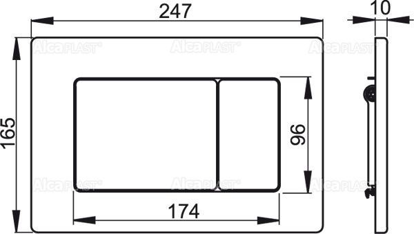 Кнопка управления Alcaplast Antivandal, M279