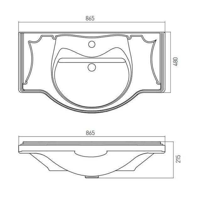 Раковина Акватон America 85