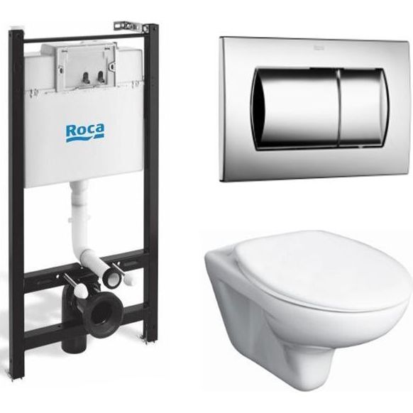 Унитаз подвесной с инсталляцией Roca Mateo, 7893100010