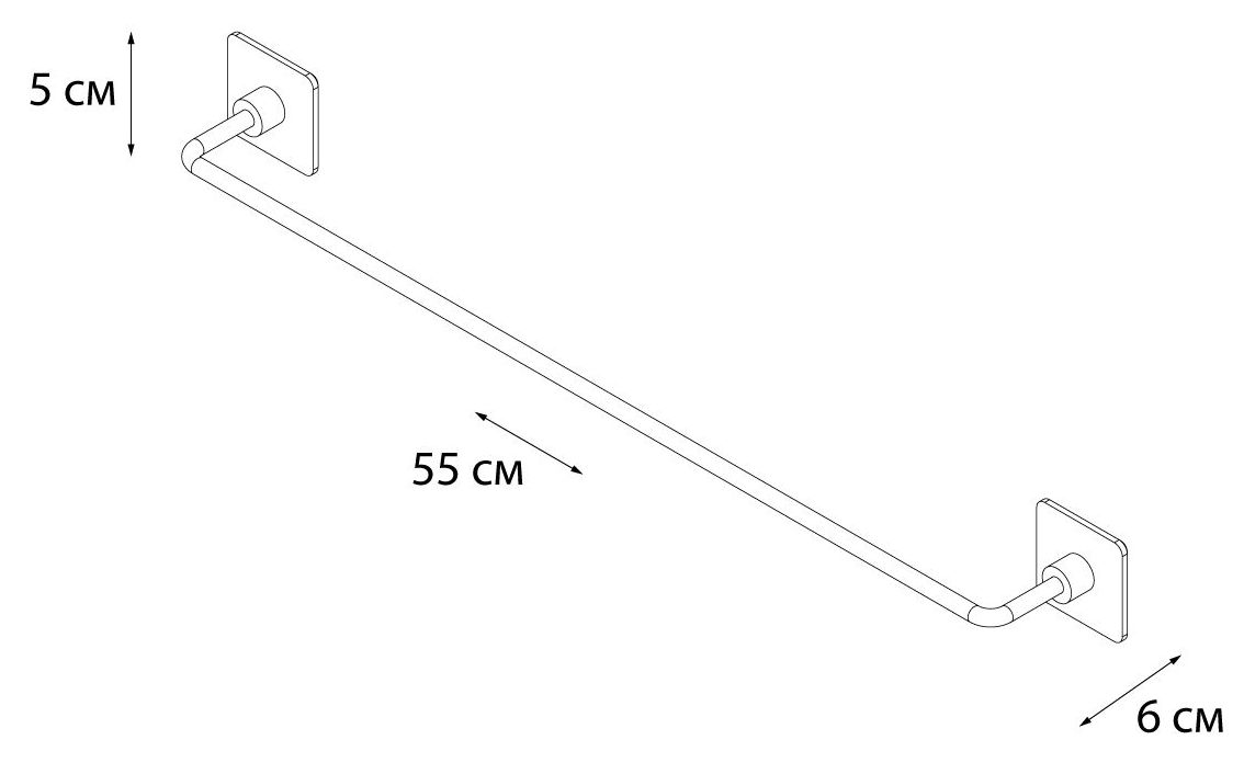 Полотенцедержатель трубчатый Fixsen Square, FX-93101A