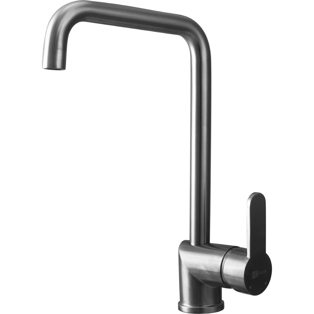 Смеситель для кухни с высоким поворотным изливом сталь Lemark Expert, LM5073S