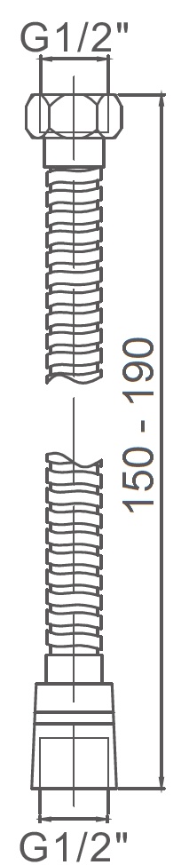 Шланг растягивающийся 150-190 см Ledeme L48