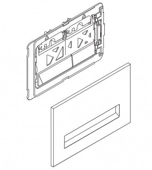 Кнопка смыва BelBagno Marmi, цвет черный матовый Tocco Morbido, BB012-MR-NERO.M