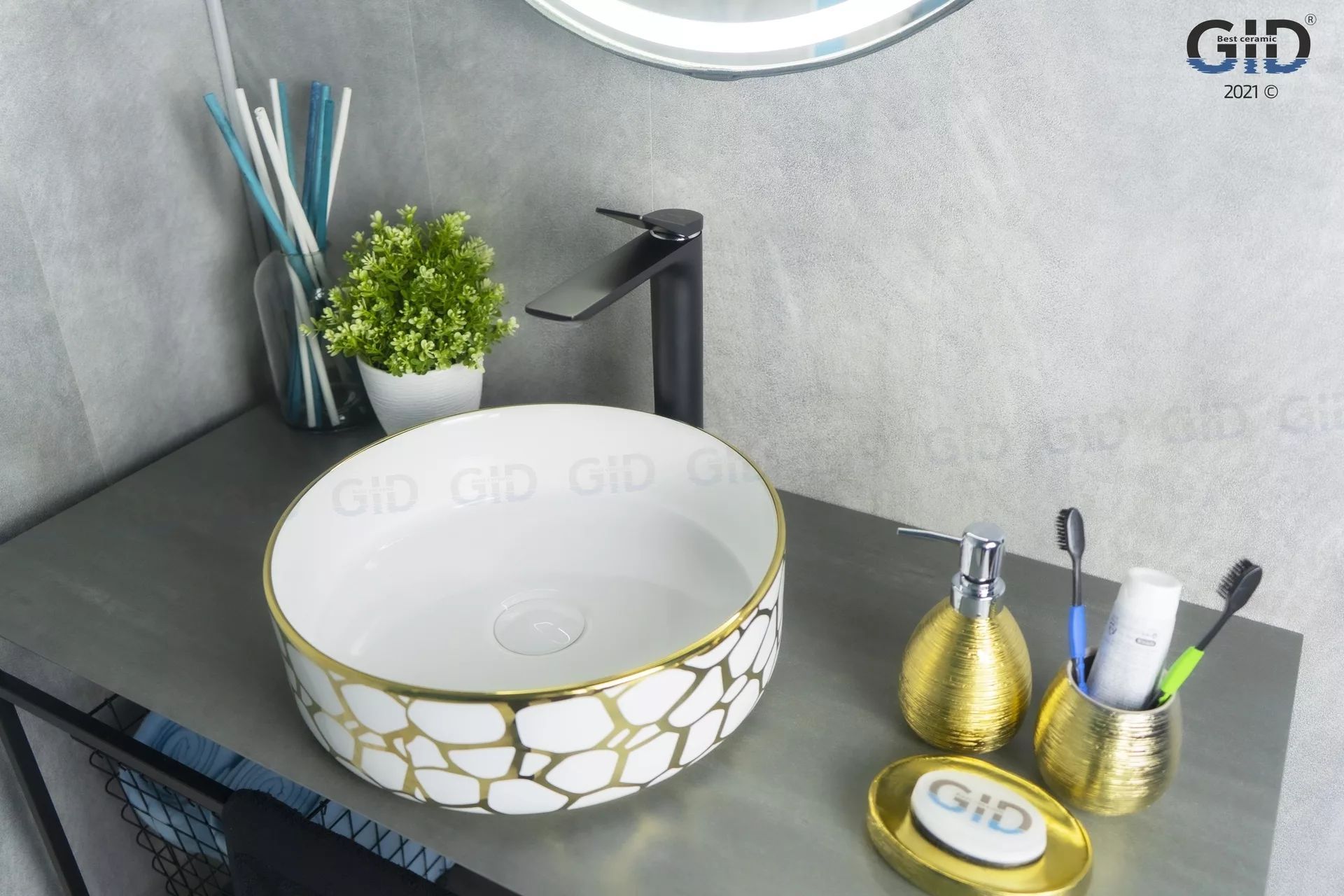 Умывальник Gid D1357H018 36x36, 53327