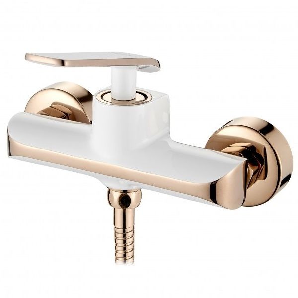 Смеситель для душа белый/золото Ledeme L2074WR