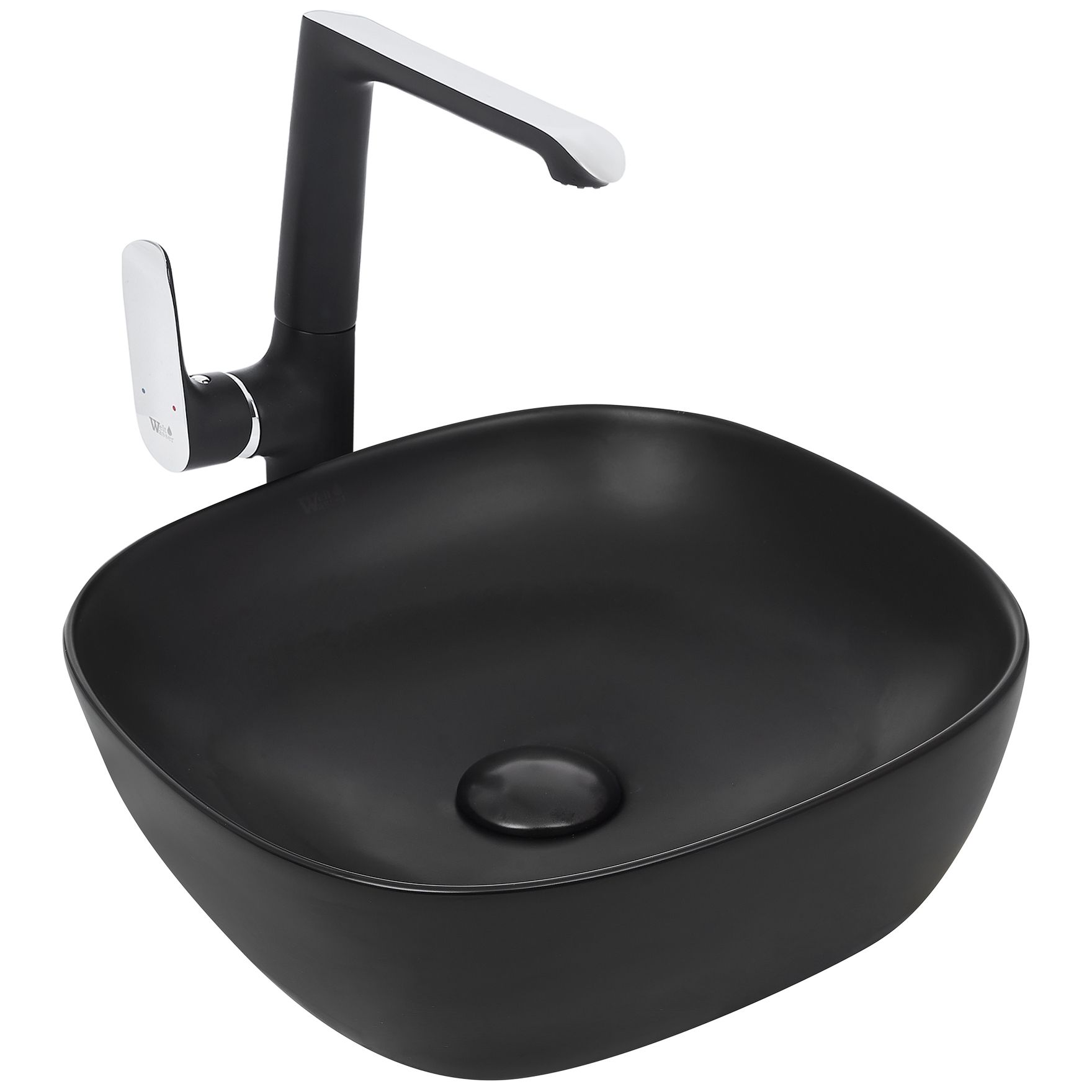 Раковина накладная WeltWasser ELBACH 2184 MB 37x37