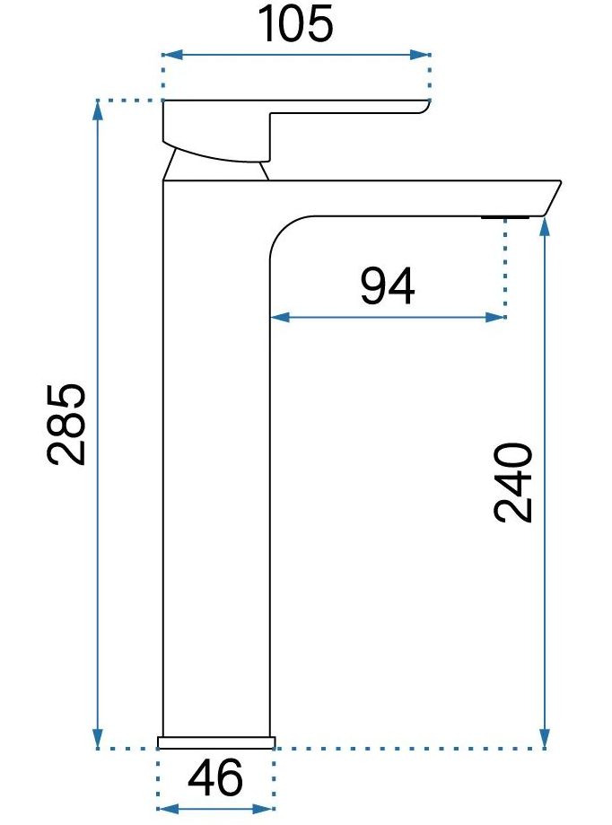 Смеситель для умывальника высокий Rea Argus Chrome, REA-B6209