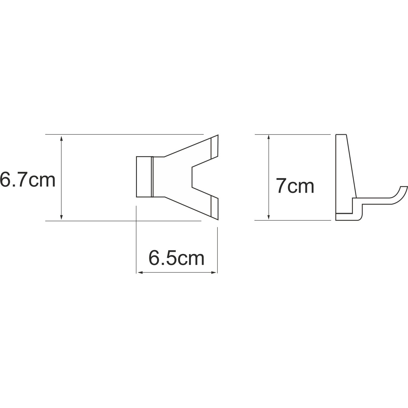Крючок двойной WasserKRAFT Lopau, K-6023D