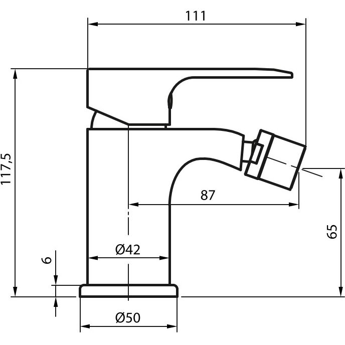 Смеситель для биде Ahti Ivaio, IL501001