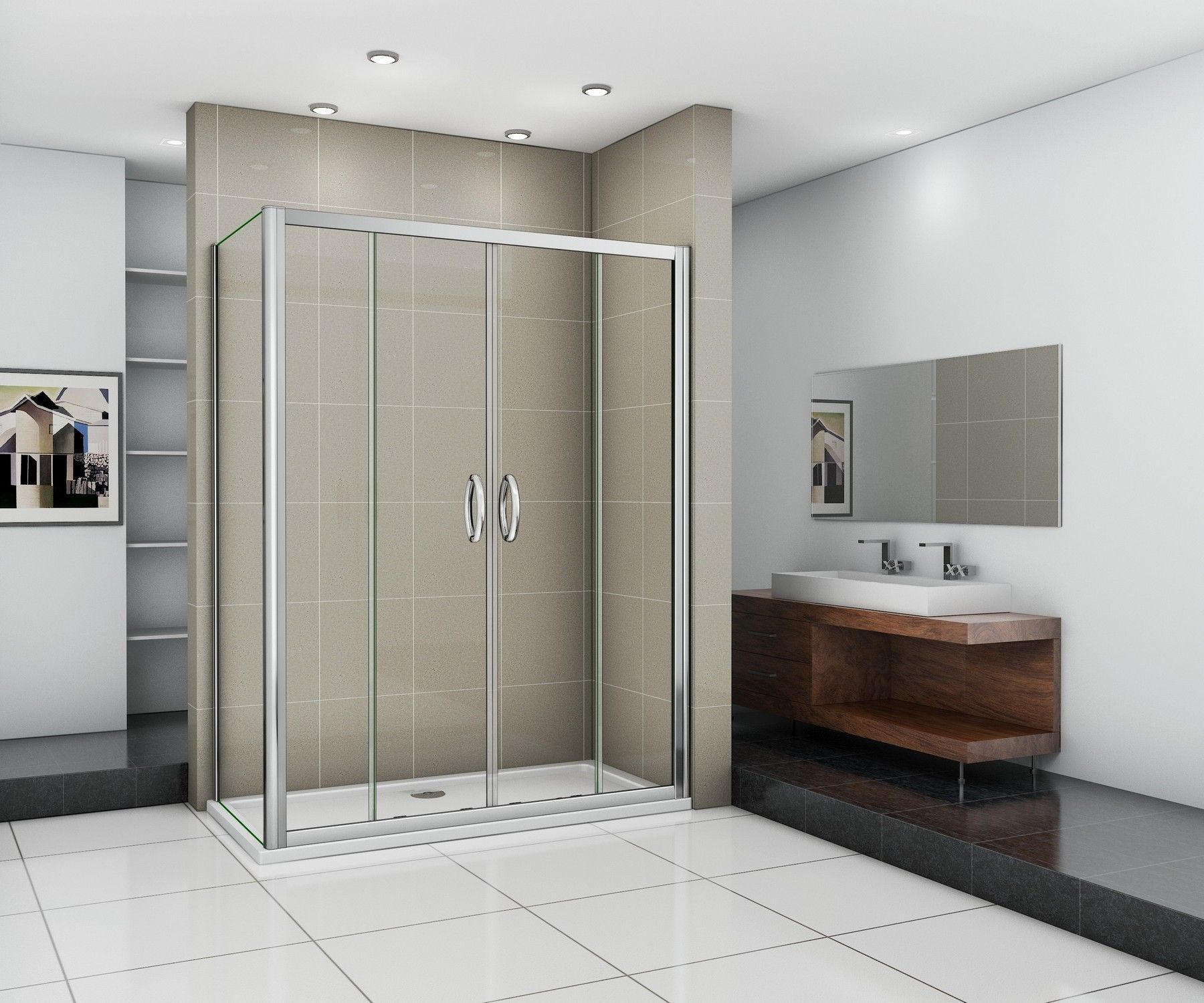 Душевой уголок Good Door Infinity WTW-TD+SP-150x100-C-CH