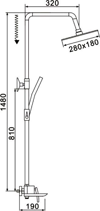 Душевая система Rose, R2736