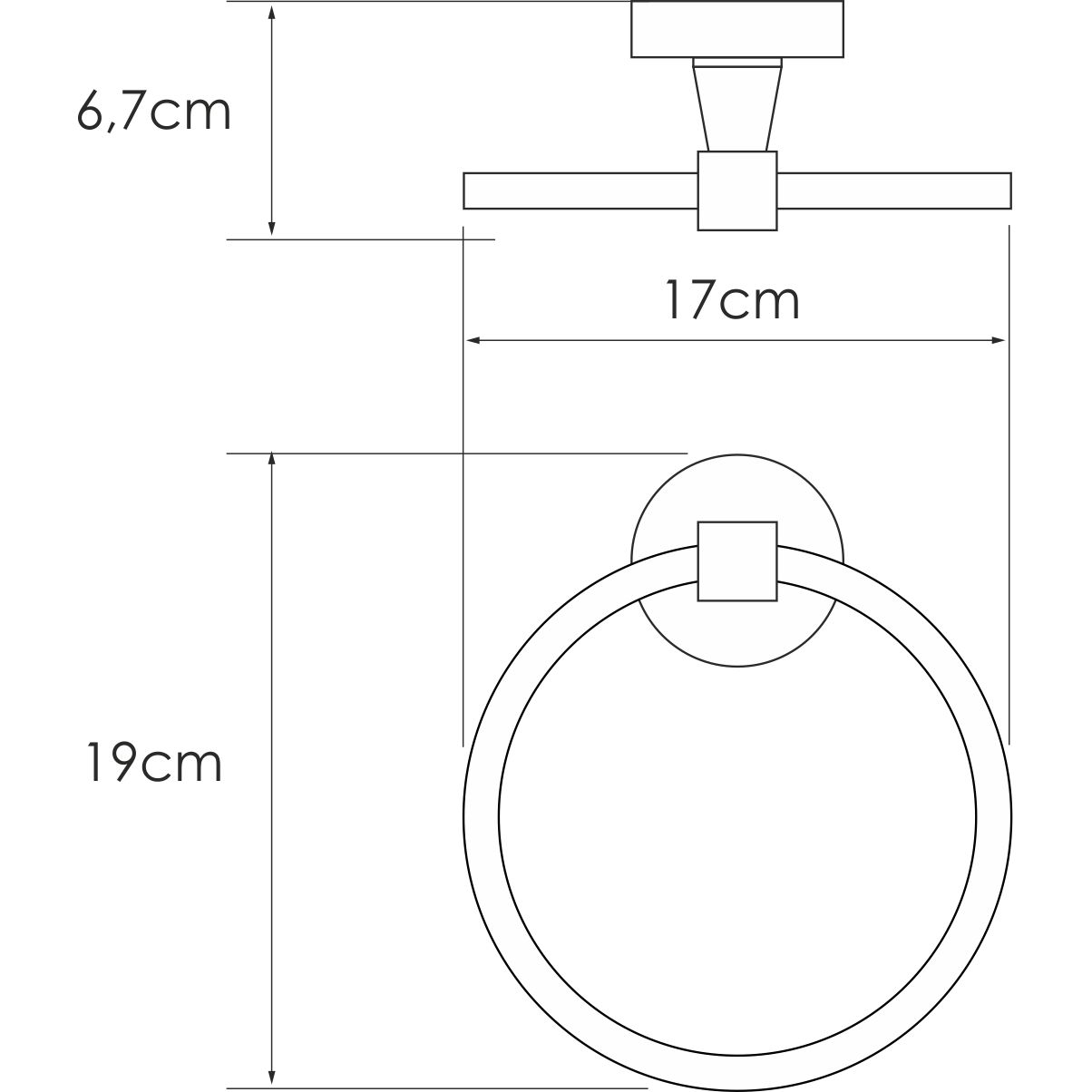 Держатель полотенец кольцо WasserKRAFT Isen, K-4060