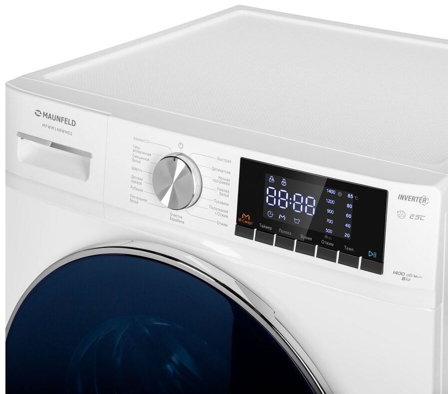 Стиральная машина с инвертором Maunfeld MFWM148WH02