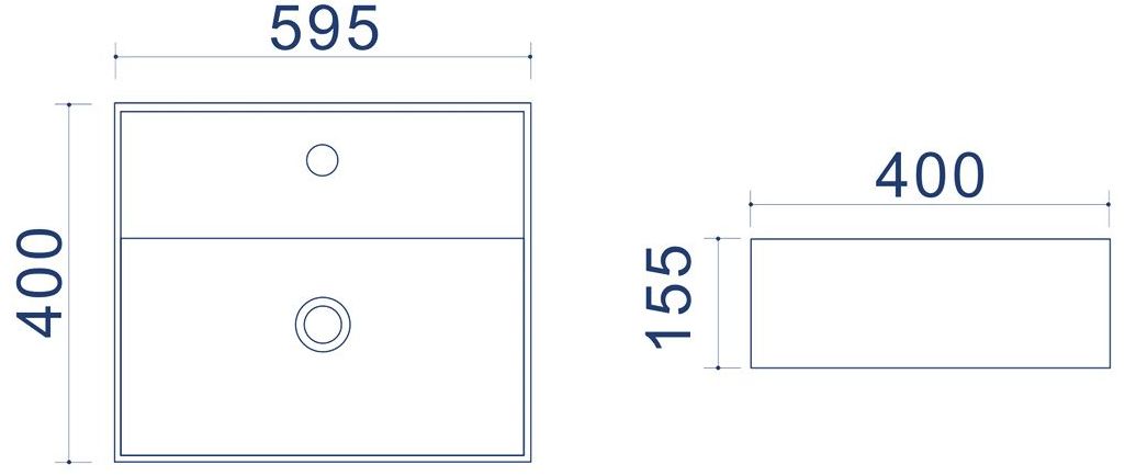 Накладной умывальник Uptrend Torino 59.5x40, TR41297