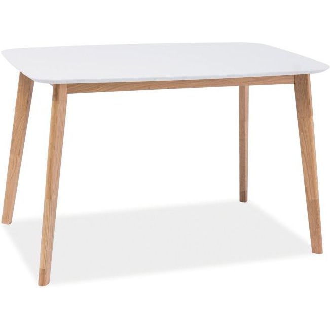 Стол обеденный Signal Mosso I белый/дуб, MOSSOIBD120
