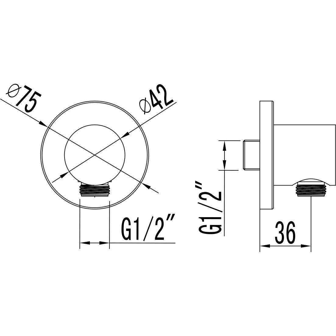Подключение для душевого шланга Lemark, LM4383C