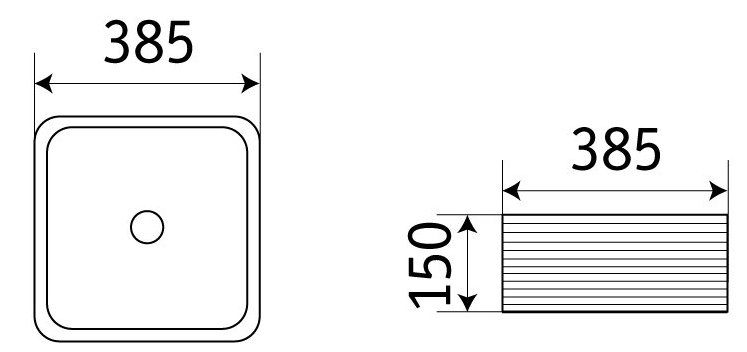 Раковина для ванной Ceramalux 38x38, W1531A