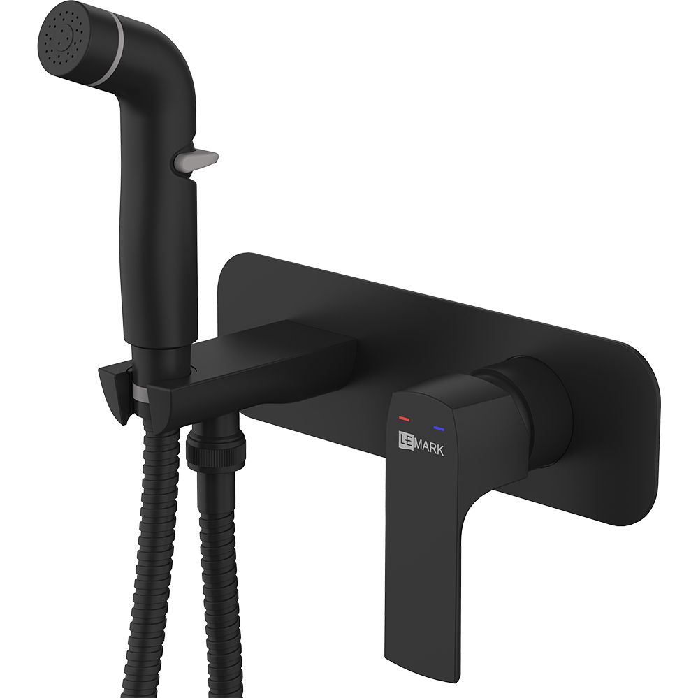 Смеситель с гигиеническим душем встраиваемый Lemark Ursus, LM7220BL