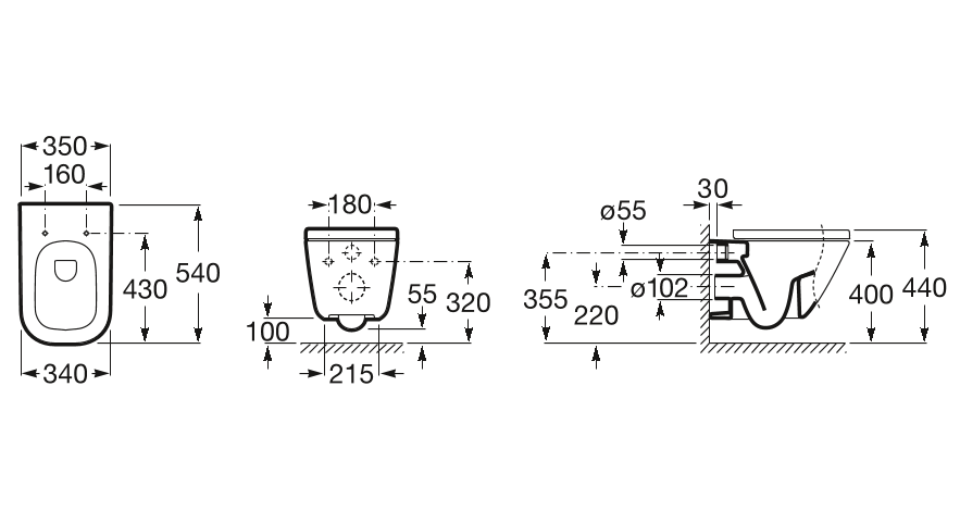 Унитаз подвесной Roca The Gap, A346477000