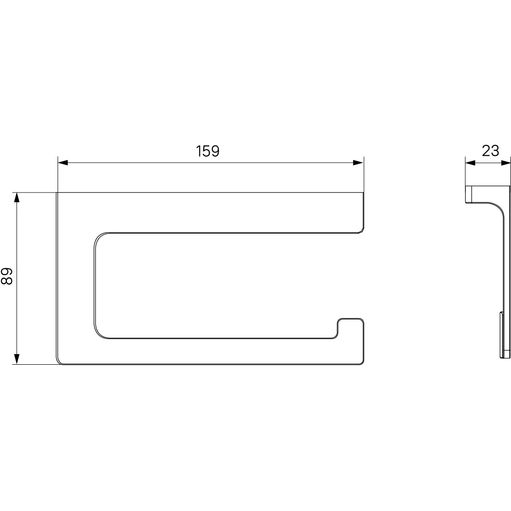 Держатель для туалетной бумаги без крышки, белый матовый, Iddis Slide, SLIWT00i43