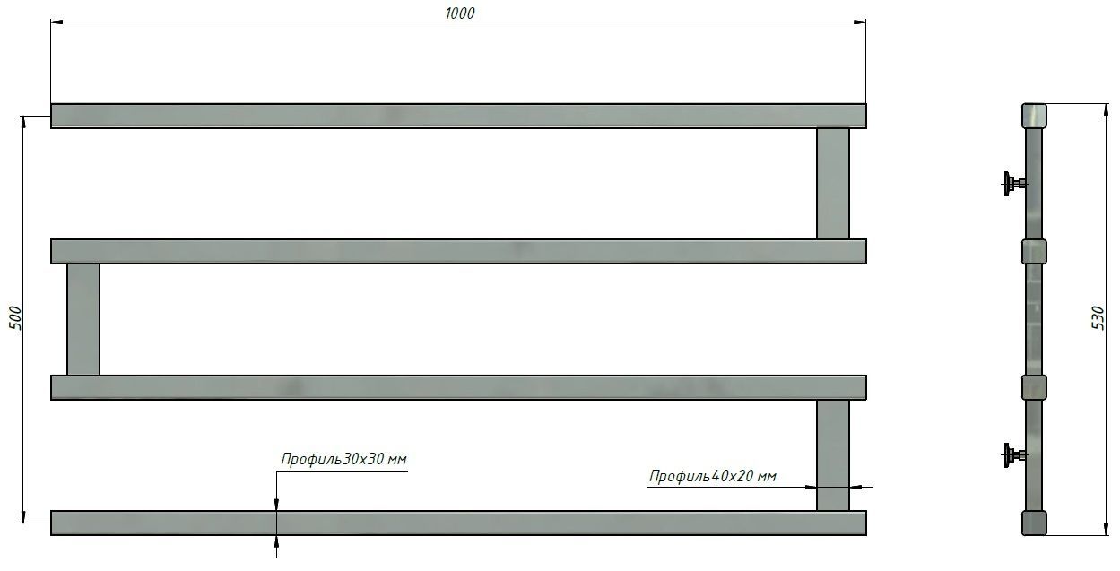 Полотенцесушитель Stinox Optima 50x100