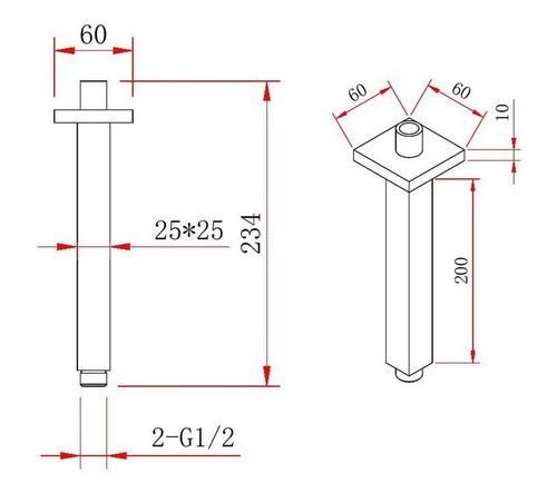 Держатель верхнего душа потолочный Berges Ventas S, 074011