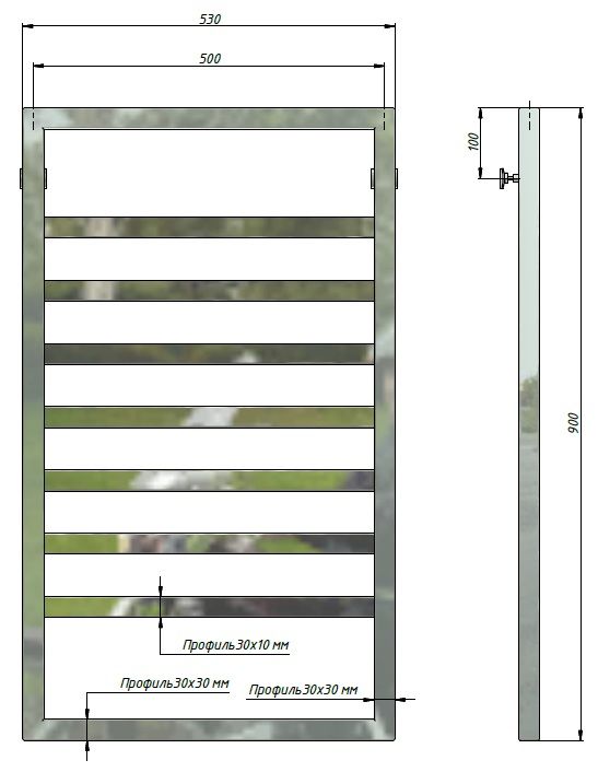 Полотенцесушитель Stinox Bergamo 50x90