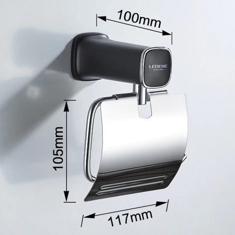 Набор из 6 аксессуаров (черный/хром) Ledeme L30200B-6