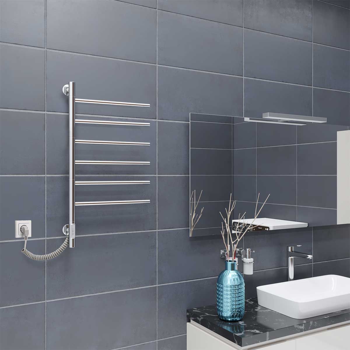 Полотенцесушитель электрический Vincea 43x80, VTD-1S2CE