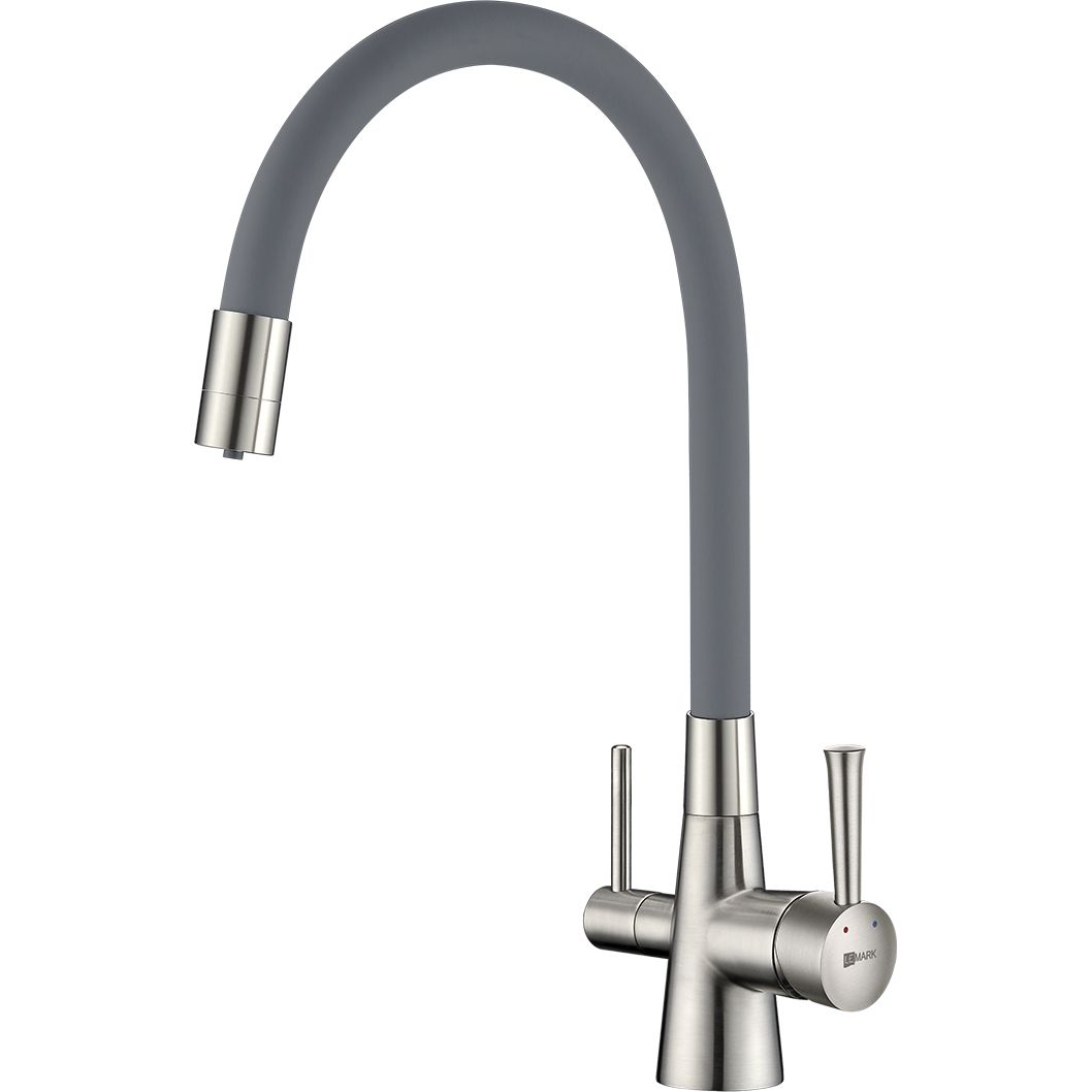 Смеситель для кухни с гибким изливом с подключением к фильтру питьевой воды Lemark Comfort, LM3075BN