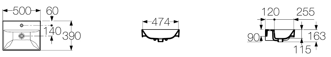 Раковина мебельная Roca Oleta 50x39, 73274C300Y