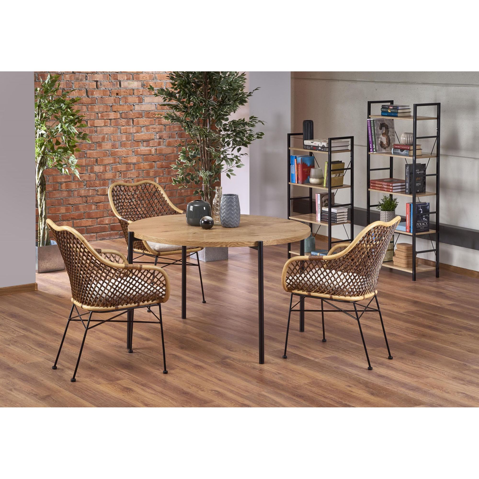 Стол обеденный Halmar Morgan дуб золотой, черный, V-CH-MORGAN-ST